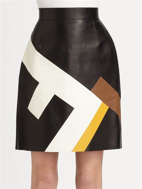 fendi red leather skirt|genuine fendi skirts.